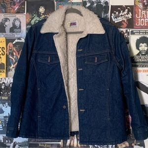 VINTAGE Men’s Big Mac Sherpa-Lined Denim Jacket